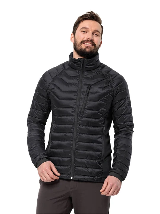 Zdjęcie produktu Jack Wolfskin Kurtka pikowana "Routeburn Pro" w kolorze czarnym rozmiar: M