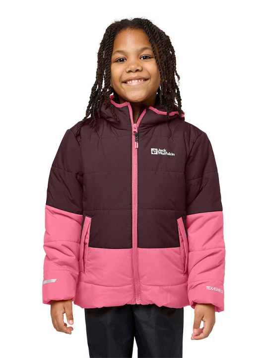 Zdjęcie produktu Jack Wolfskin Kurtka pikowana "Two Hills" w kolorze czerwono-różowym rozmiar: 164