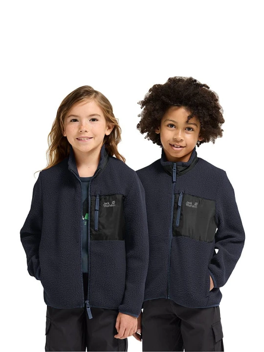 Zdjęcie produktu Jack Wolfskin Kurtka polarowa "Lite Curl" w kolorze granatowym rozmiar: 104