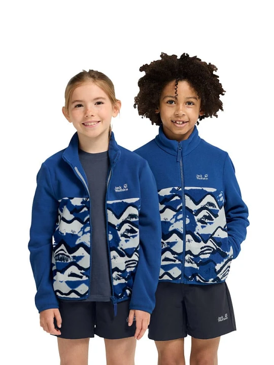 Zdjęcie produktu Jack Wolfskin Kurtka polarowa "Paw Era 100" w kolorze niebieskim rozmiar: 128