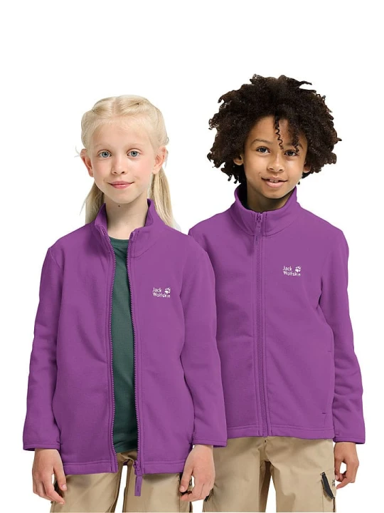 Zdjęcie produktu Jack Wolfskin Kurtka polarowa "Taunus 100" w kolorze fioletowym rozmiar: 176