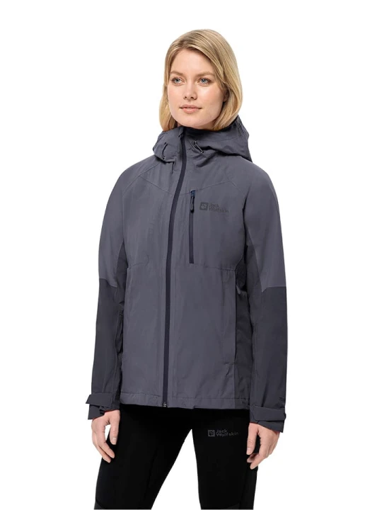 Zdjęcie produktu Jack Wolfskin Kurtka przeciwdeszczowa "Eagle Peak" w kolorze szarym rozmiar: S