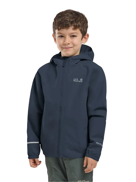 Zdjęcie produktu Jack Wolfskin Kurtka przeciwdeszczowa "Flaze" w kolorze granatowym rozmiar: 104