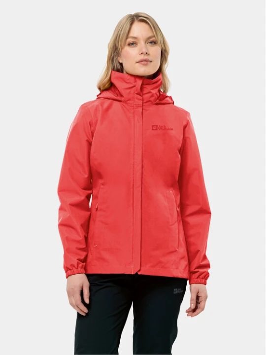 Zdjęcie produktu Jack Wolfskin Kurtka przeciwdeszczowa Stormy Point 1111202 Czerwony Regular Fit