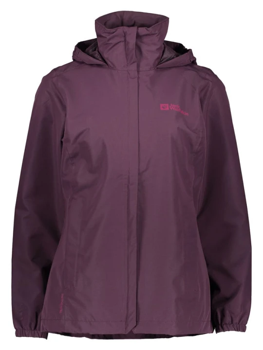 Zdjęcie produktu Jack Wolfskin Kurtka przeciwdeszczowa "Stormy Point" w kolorze fioletowym rozmiar: L