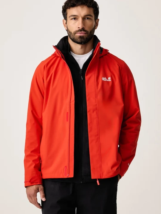Zdjęcie produktu Jack Wolfskin kurtka przeciwdeszczowa Trailtime 2L czerwony