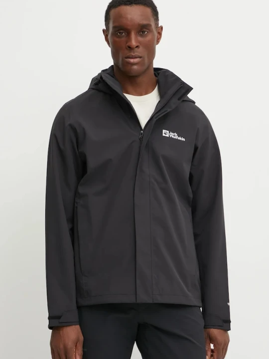 Zdjęcie produktu Jack Wolfskin kurtka przeciwdeszczowa Trailtime 2L czarny