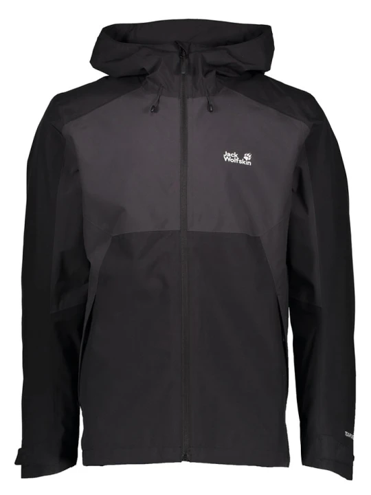 Zdjęcie produktu Jack Wolfskin Kurtka przeciwdeszczowa "Wildbound" w kolorze czarnym rozmiar: XL