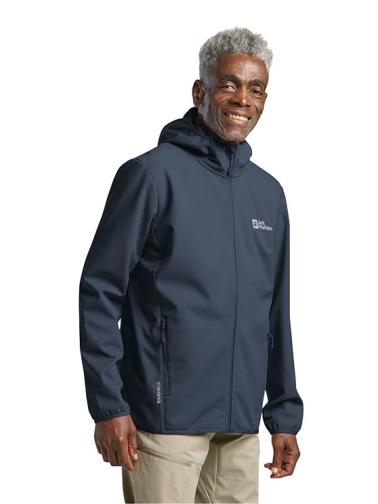Zdjęcie produktu Jack Wolfskin Kurtka softshellowa "Bornberg" w kolorze granatowym rozmiar: L