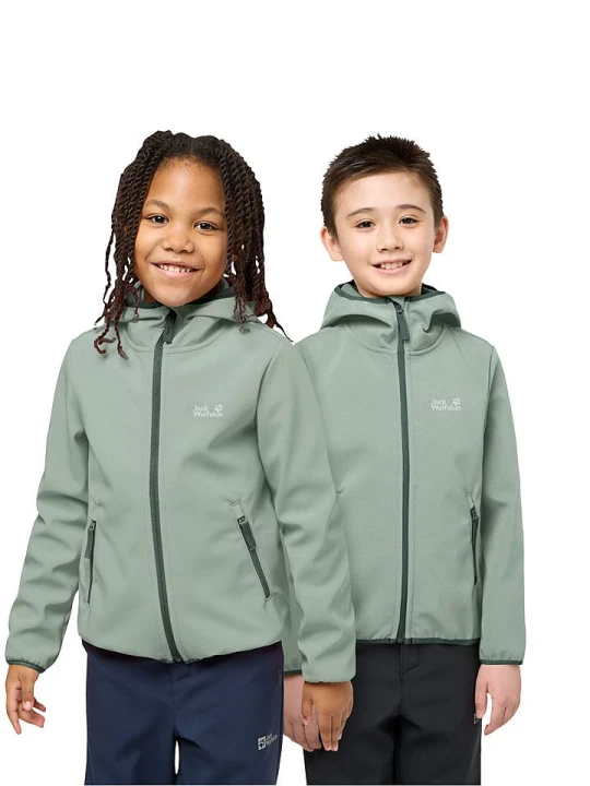 Zdjęcie produktu Jack Wolfskin Kurtka softshellowa "Fourwinds" w kolorze zielonym rozmiar: 176