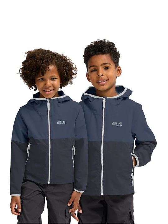 Zdjęcie produktu Jack Wolfskin Kurtka softshellowa "Sandbird" w kolorze granatowym rozmiar: 104