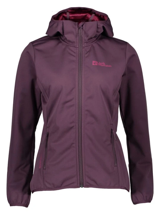 Zdjęcie produktu Jack Wolfskin Kurtka softshellowa "Windhain" w kolorze fioletowym rozmiar: L