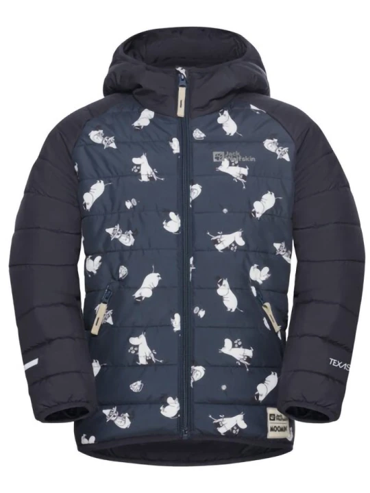 Zdjęcie produktu Jack Wolfskin Kurtka zimowa "Moomin" w kolorze granatowo-białym rozmiar: 92