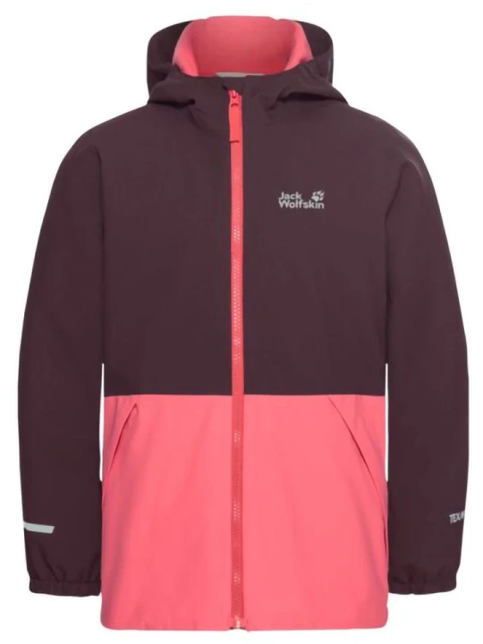 Zdjęcie produktu Jack Wolfskin Kurtka zimowa "Snowy Days" w kolorze fioletowo-różowym rozmiar: 176