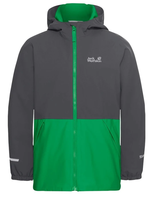 Zdjęcie produktu Jack Wolfskin Kurtka zimowa "Snowy Days" w kolorze zielono-antracytowym rozmiar: 92