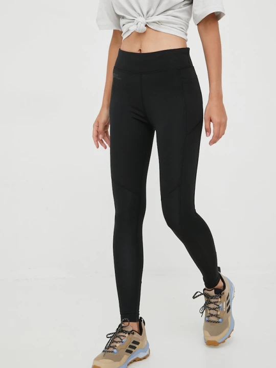Zdjęcie produktu Jack Wolfskin legginsy sportowe Iseler czarny