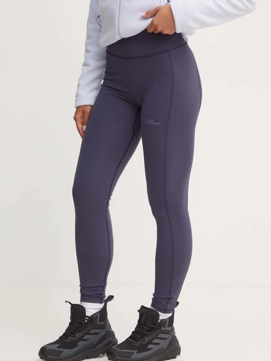Zdjęcie produktu Jack Wolfskin legginsy sportowe Klintal szary