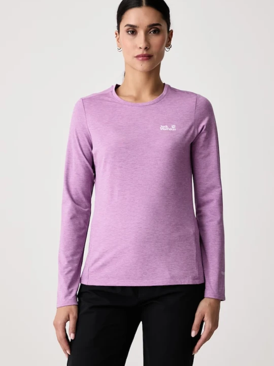 Zdjęcie produktu Jack Wolfskin longsleeve sportowy damski TRAIL fioletowy