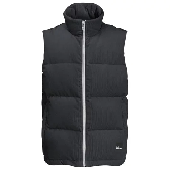 Zdjęcie produktu Jack Wolfskin Nature Corduroy Vest M 1207301-6350, Męskie, Czarne, bezrękawniki, poliester, rozmiar: L
