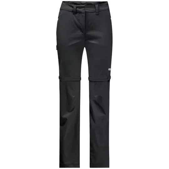 Zdjęcie produktu Jack Wolfskin Overland Zip Away Pants W 1506133-6000, Damskie, Czarne, spodnie, poliester, rozmiar: 34