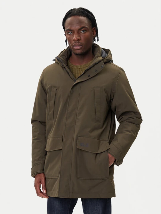 Zdjęcie produktu Jack Wolfskin Parka Canyon Shield A65119 Zielony Regular Fit