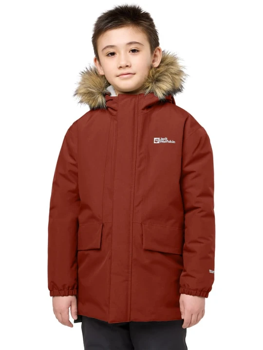 Zdjęcie produktu Jack Wolfskin Parka "Cosy Bear" w kolorze czerwonym rozmiar: 164