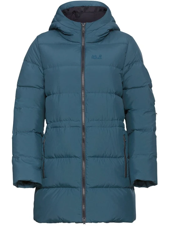 Zdjęcie produktu Jack Wolfskin Płaszcz puchowy "Frozen Palace" w kolorze niebieskim rozmiar: M
