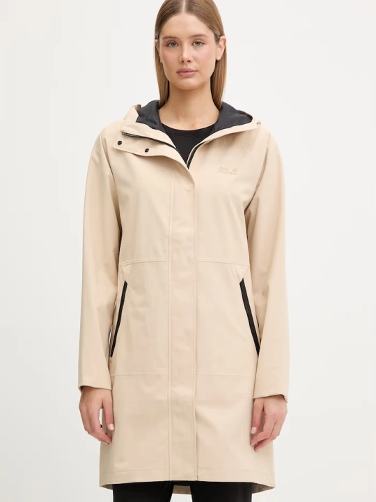 Zdjęcie produktu Jack Wolfskin płaszcz sportowy damski Onera 2L beżowy