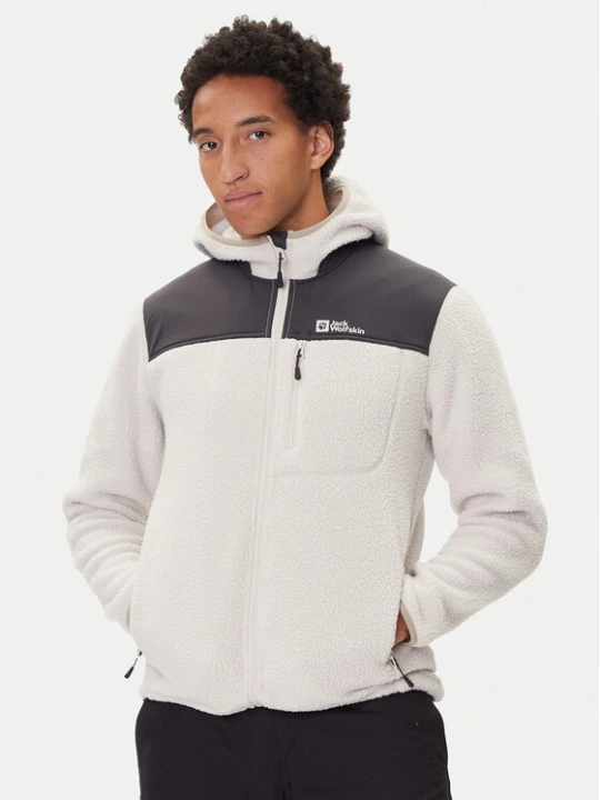 Zdjęcie produktu Jack Wolfskin Polar Kammweg Pile Fz 1711271 Écru Regular Fit Kremowy