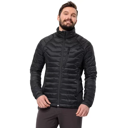 Zdjęcie produktu Jack Wolfskin Routeburn Pro Ins Jacket 1206862-6000, Męskie, Czarne, kurtki zimowe, poliester, rozmiar: M