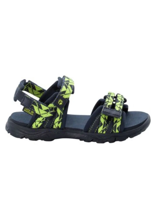 Zdjęcie produktu Jack Wolfskin Sandały "2 In 1 Sandal K" w kolorze czarno-limonkowym rozmiar: 34