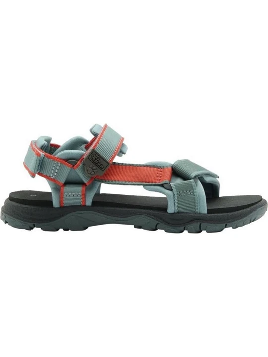 Zdjęcie produktu Jack Wolfskin Sandały trekkingowe "Seven Seas" w kolorze turkusowo-różowym rozmiar: 33