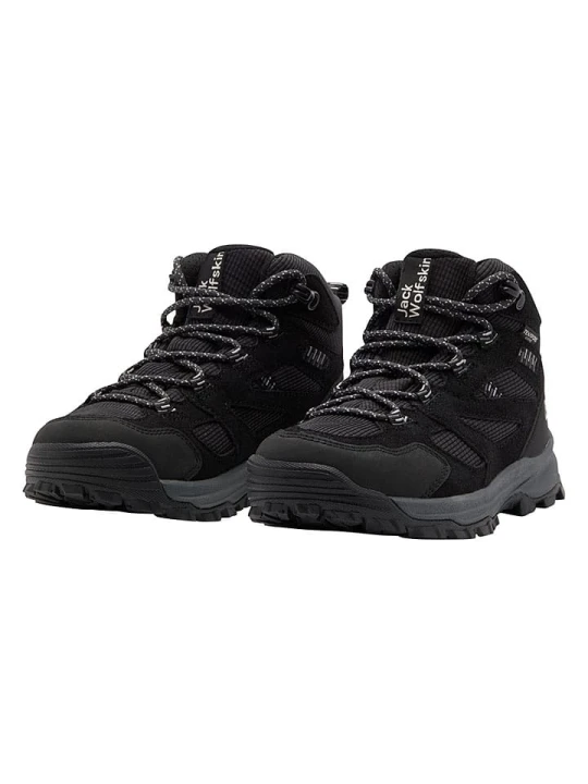 Zdjęcie produktu Jack Wolfskin Skórzane botki trekkingowe "Vojo Tour Texapore Mid" w kolorze czarnym rozmiar: 26