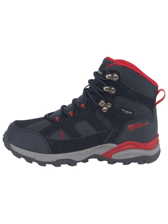Zdjęcie produktu Jack Wolfskin Skórzane buty trekkingowe "Trail Hiker Texapore Mid" w kolorze granatowym rozmiar: 33