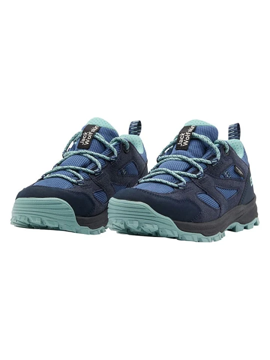 Zdjęcie produktu Jack Wolfskin Skórzane buty trekkingowe "Vojo Tour Texapore Mid" w kolorze granatowym rozmiar: 26