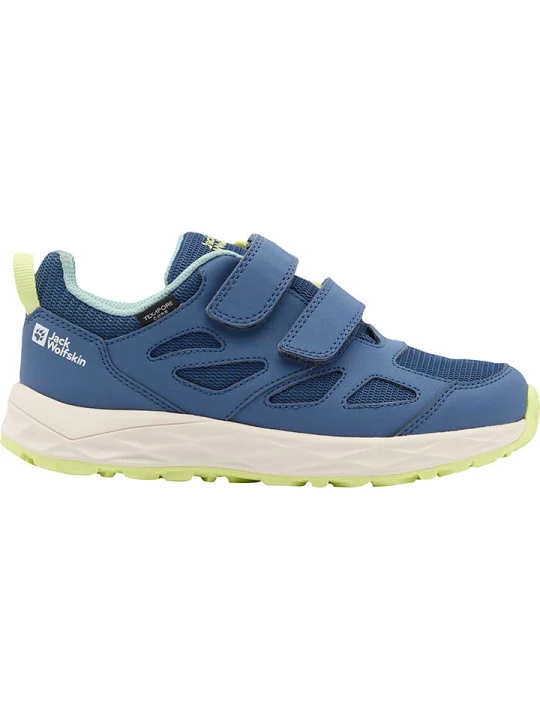 Zdjęcie produktu Jack Wolfskin Sneakersy "Woodland 2 Texapore" w kolorze niebiesko-limonkowym rozmiar: 32