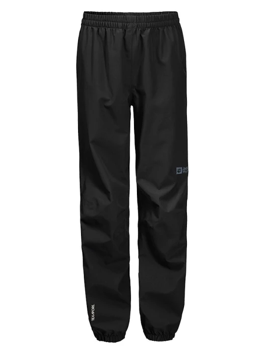 Zdjęcie produktu Jack Wolfskin Spodnie przeciwdeszczowe "Rainy Days" w kolorze czarnym rozmiar: 116