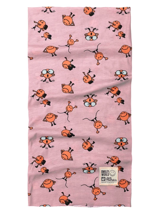 Zdjęcie produktu Jack Wolfskin Szal-koło "Smileyworld" w kolorze jasnoróżowo-różowym rozmiar: onesize