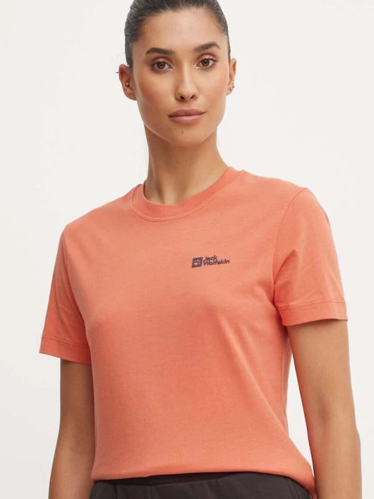 Zdjęcie produktu Jack Wolfskin t-shirt bawełniany pomarańczowy