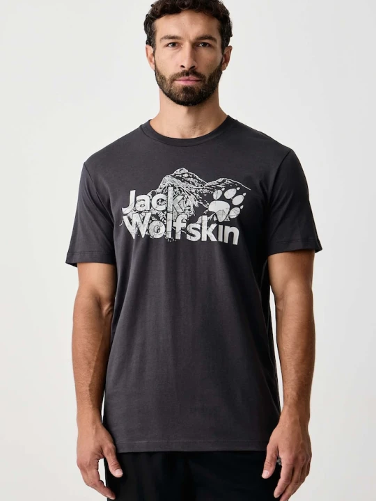Zdjęcie produktu Jack Wolfskin T-shirt męski bawełniany czarny