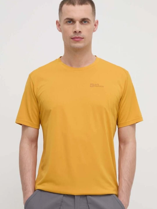 Zdjęcie produktu Jack Wolfskin T-shirt trekkingowy męski Delgami żółty