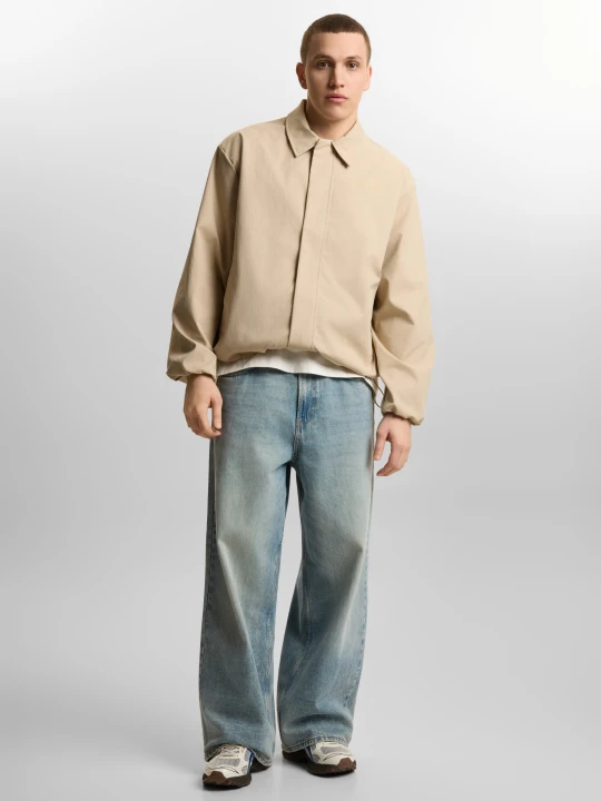 Zdjęcie produktu Jacket Splash kurtka oversize męska beżowa Klasyk