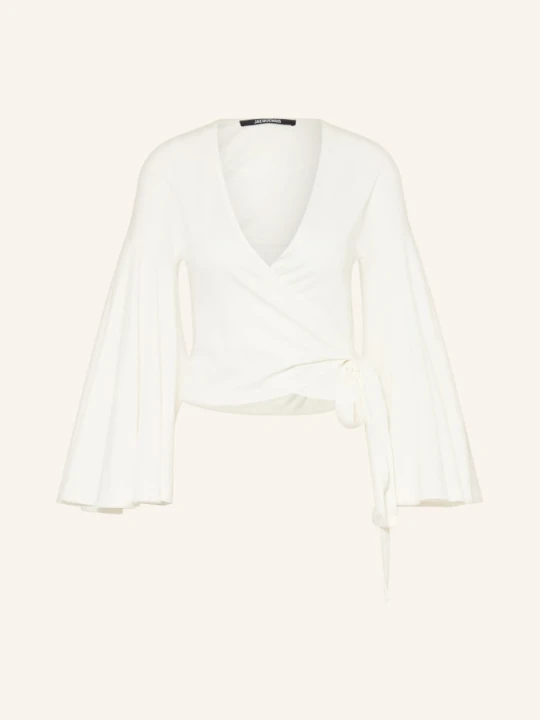 Zdjęcie produktu Jacquemus Bluzka Kopertowa Le Cache Coeur Ventadou Z Rękawami 3 / 4 weiss ECRU