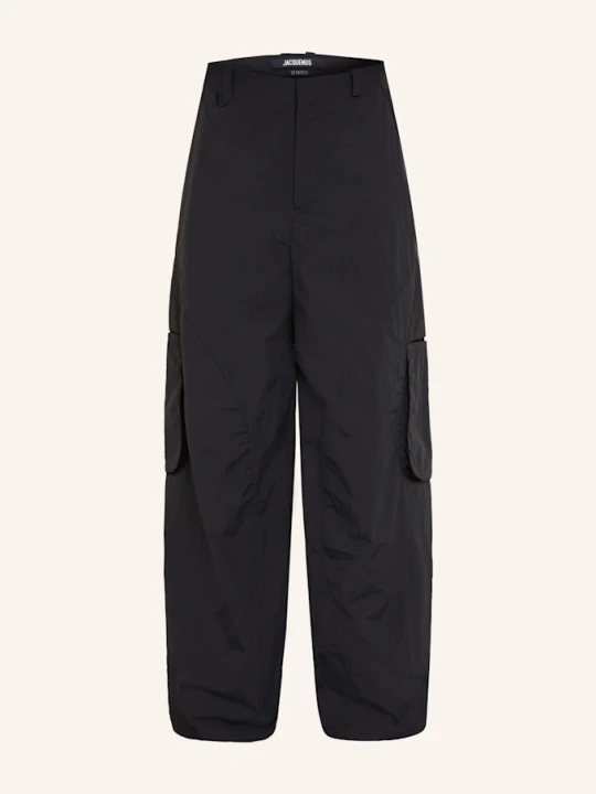 Zdjęcie produktu Jacquemus Bojówki Le Cargo Molino Wide Fit schwarz CZARNY