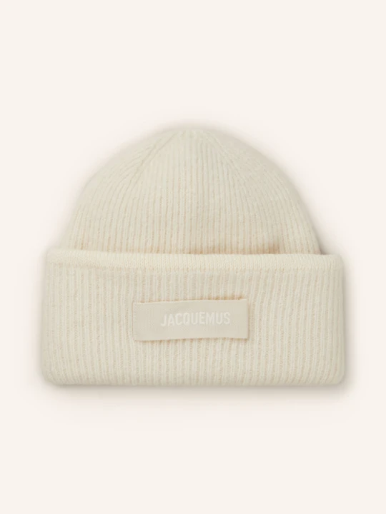 Zdjęcie produktu Jacquemus Czapka Le Bonnet Gros Grain Z Alpaką weiss ECRU