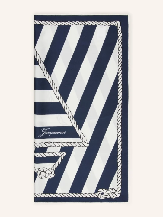 Zdjęcie produktu Jacquemus Jedwabna Chusta Le Foulard Bateau Corde blau