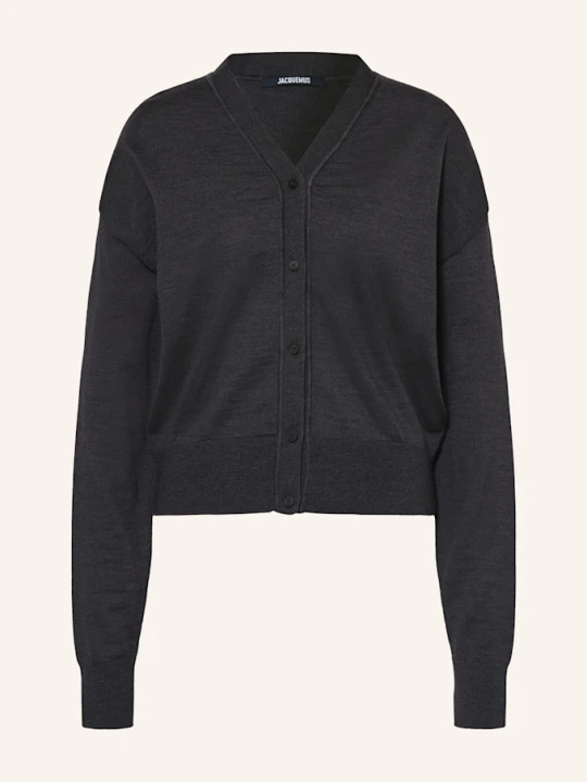 Zdjęcie produktu Jacquemus Kardigan Le Cardigan Brode grau CZIEMNOSZARY