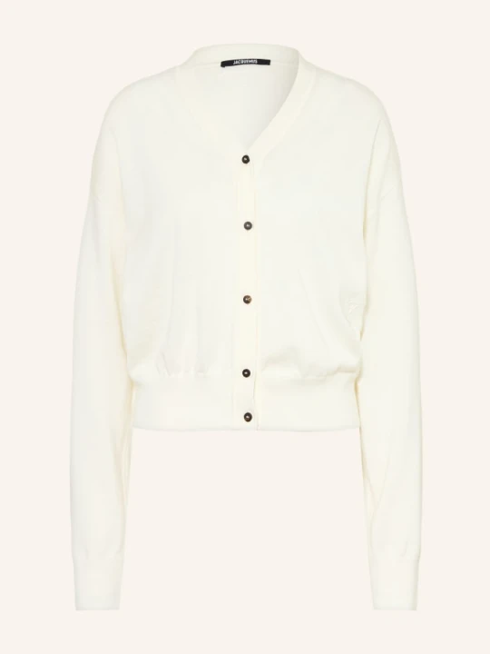 Zdjęcie produktu Jacquemus Kardigan Le Cardigan J Z Wełny Merynosowej weiss KREMOWY