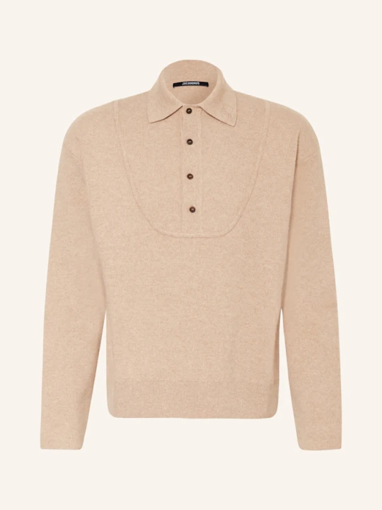 Zdjęcie produktu Jacquemus Koszulka Polo Z Dzianiny La Maille Vareuse Pallone beige