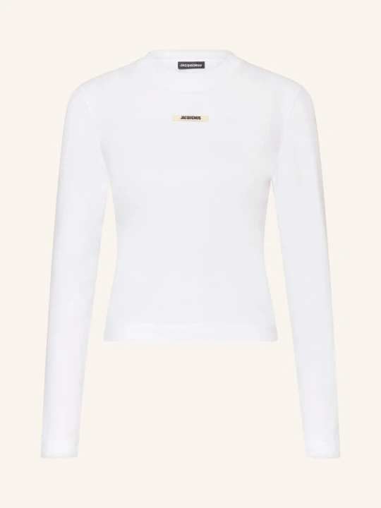 Zdjęcie produktu Jacquemus Koszulka Z Długim Rękawem Le Tshirt Gros Grain weiss BIAŁY